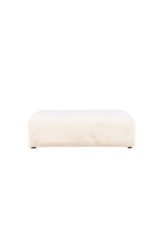 Venture Home Davie sittpuff 100*100 - Beige fuskpäls /