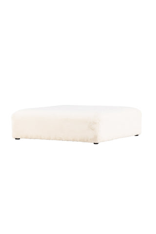 Venture Home Davie sittpuff 100*100 - Beige fuskpäls /