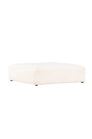 Venture Home Davie sittpuff 100*100 - Beige fuskpäls /