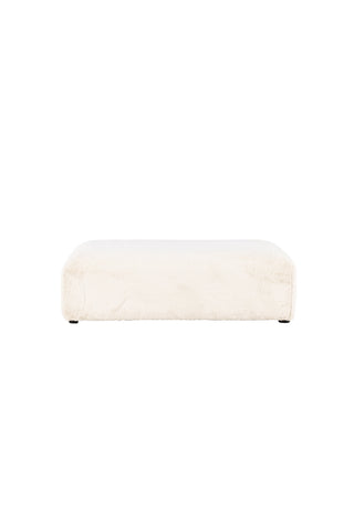 Venture Home Davie sittpuff 100*100 - Beige fuskpäls /