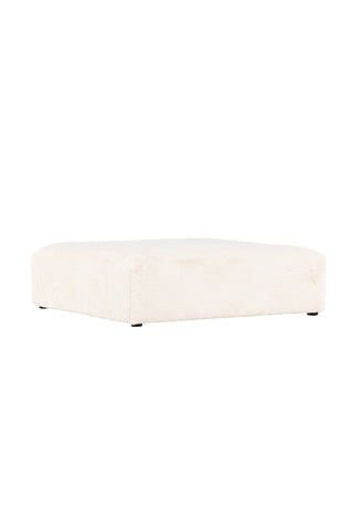 Venture Home Davie sittpuff 100*100 - Beige fuskpäls /
