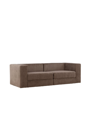 Venture Home Lumi 3-sits soffa - brunt linne /
