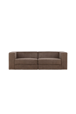Venture Home Lumi 3-sits soffa - brunt linne /