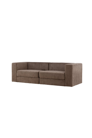 Venture Home Lumi 3-sits soffa - brunt linne /