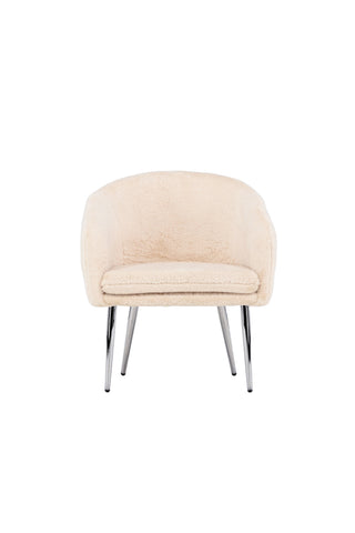 Venture Home Wanda Fåtölj - Beige fuskpäls /
