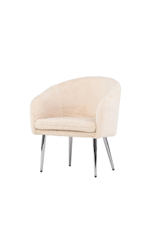 Venture Home Wanda Fåtölj - Beige fuskpäls /