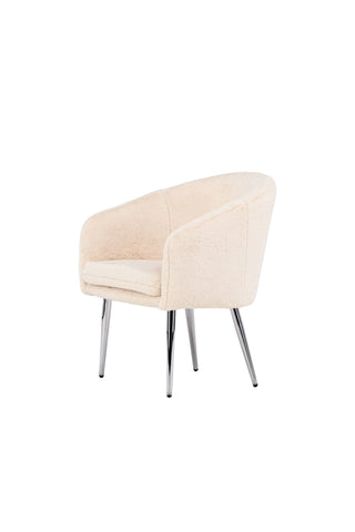 Venture Home Wanda Fåtölj - Beige fuskpäls /