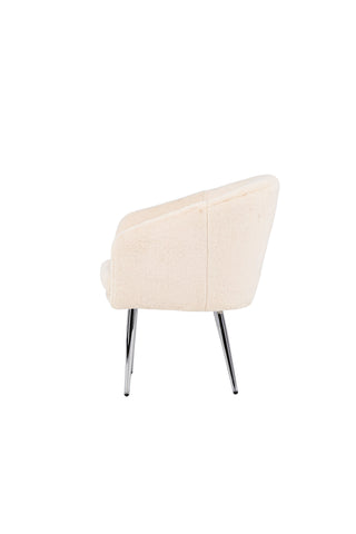 Venture Home Wanda Fåtölj - Beige fuskpäls /