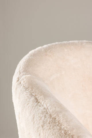 Venture Home Wanda Fåtölj - Beige fuskpäls /