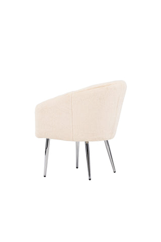 Venture Home Wanda Fåtölj - Beige fuskpäls /