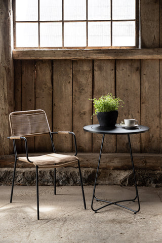 Venture Home Bacong Cafetable Steel - Svart / Rund ø60**