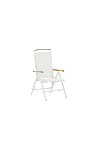 Panama 5:pos Stol 2-pack - Vit/Teak