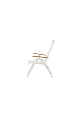 Panama 5:pos Stol 2-pack - Vit/Teak