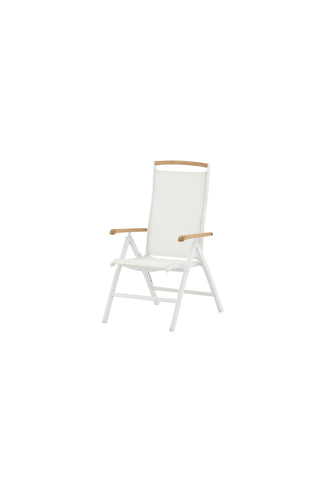 Panama 5:pos Stol 2-pack - Vit/Teak