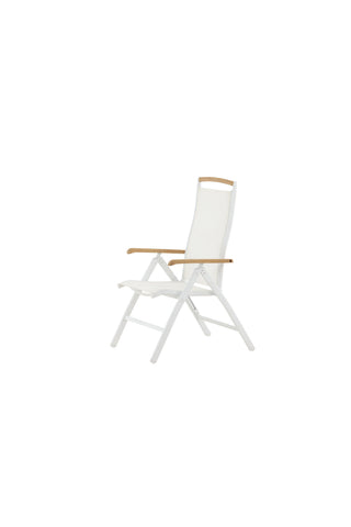 Panama 5:pos Stol 2-pack - Vit/Teak