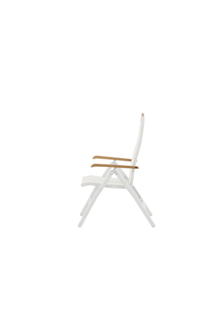 Panama 5:pos Stol 2-pack - Vit/Teak