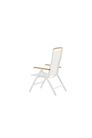 Panama 5:pos Stol 2-pack - Vit/Teak