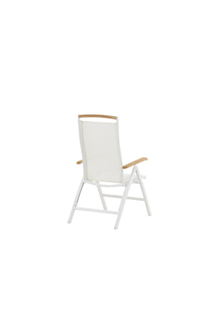 Panama 5:pos Stol 2-pack - Vit/Teak