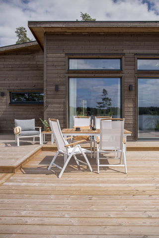 Panama 5:pos Stol 2-pack - Vit/Teak