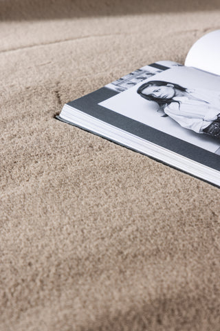 Venture Home Leni 100 % polyester - ø200- -Rund-Beige