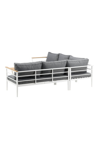 Venture Home Mexico Hörnsoffa - Vit Alu / Teak