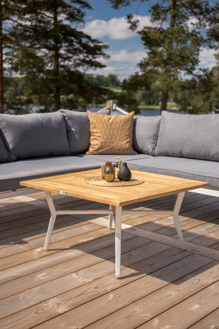 Venture Home Mexico Hörnsoffa - Vit Alu / Teak
