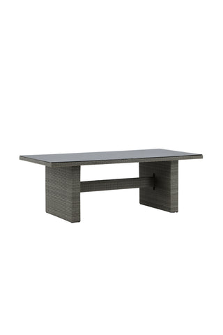 Padova Bord 200*100 - Grå/Glas