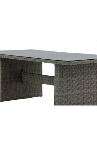 Padova Bord 200*100 - Grå/Glas