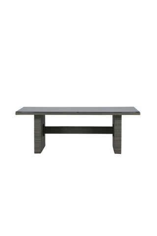 Padova Bord 200*100 - Grå/Glas