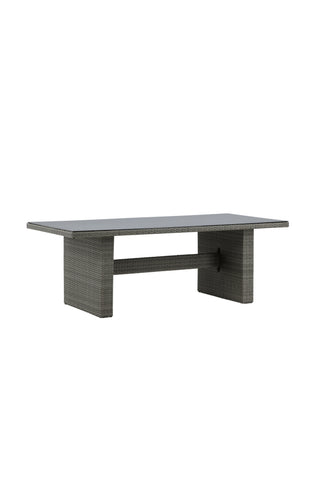 Padova Bord 200*100 - Grå/Glas