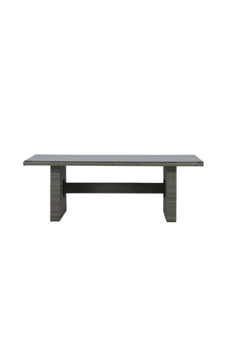 Padova Bord 200*100 - Grå/Glas
