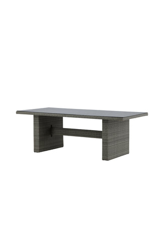 Padova Bord 200*100 - Grå/Glas