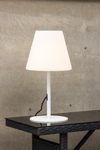 Venture Home Moris Bordslampa ø28*52cm - Vit/Vit/
