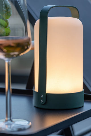 Venture Home Fern Bordslampa ø12*22cm - Mörkgrön/vit /