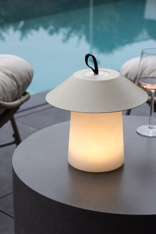 Venture Home Rubu Bordslampa ø24*26cm - Beige/vit /