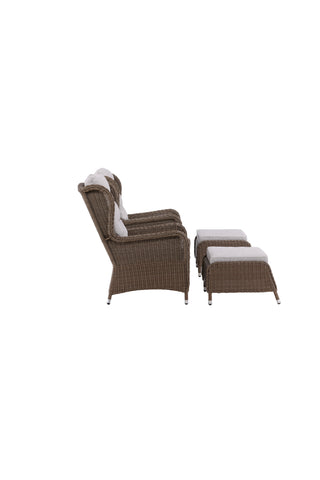 Venture Home Washington Lounge set - Natur / Sand kuddar
