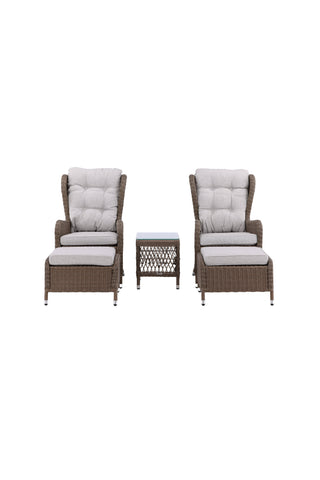 Venture Home Washington Lounge set - Natur / Sand kuddar