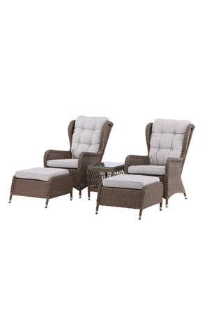 Venture Home Washington Lounge set - Natur / Sand kuddar