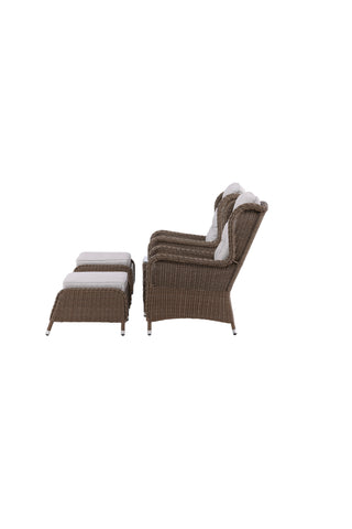 Venture Home Washington Lounge set - Natur / Sand kuddar
