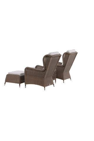 Venture Home Washington Lounge set - Natur / Sand kuddar