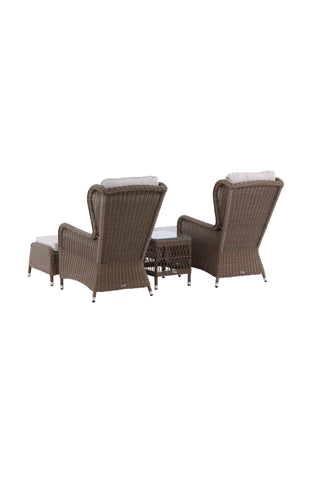 Venture Home Washington Lounge set - Natur / Sand kuddar