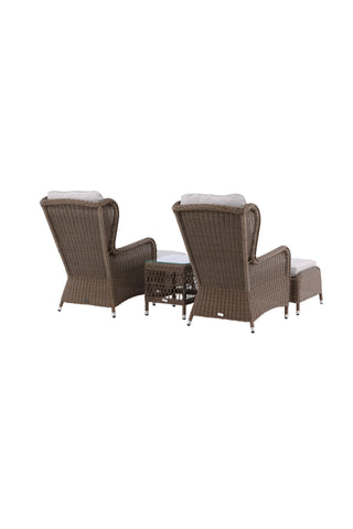 Venture Home Washington Lounge set - Natur / Sand kuddar