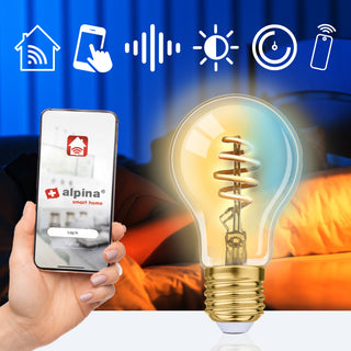 Alpina WiFi Smart E27 LED Varm-/Kallvit 4,9W 360 lm