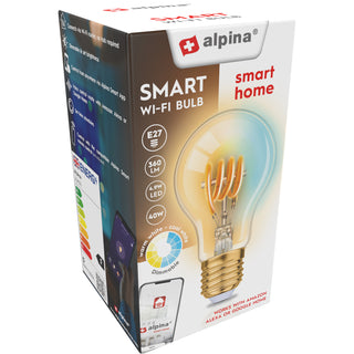Alpina WiFi Smart E27 LED Varm-/Kallvit 4,9W 360 lm