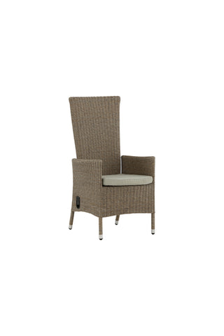 Toscana vilstol - Nature Wicker / Nature kudde