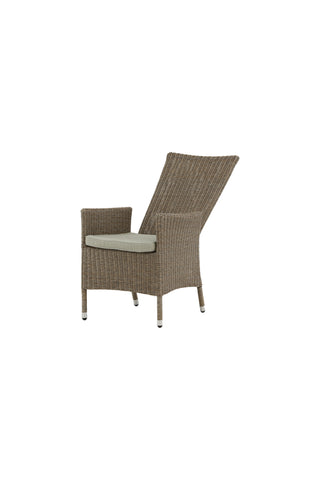 Toscana vilstol - Nature Wicker / Nature kudde