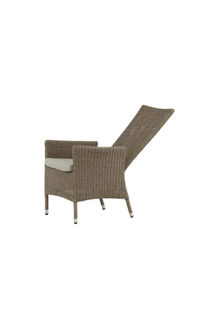 Toscana vilstol - Nature Wicker / Nature kudde