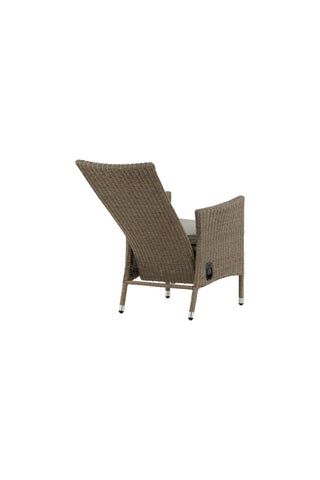 Toscana vilstol - Nature Wicker / Nature kudde