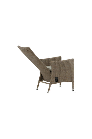 Toscana vilstol - Nature Wicker / Nature kudde