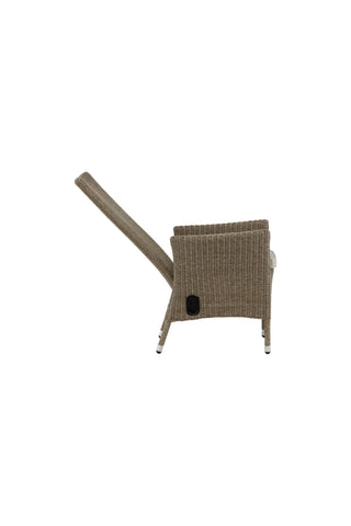 Toscana vilstol - Nature Wicker / Nature kudde